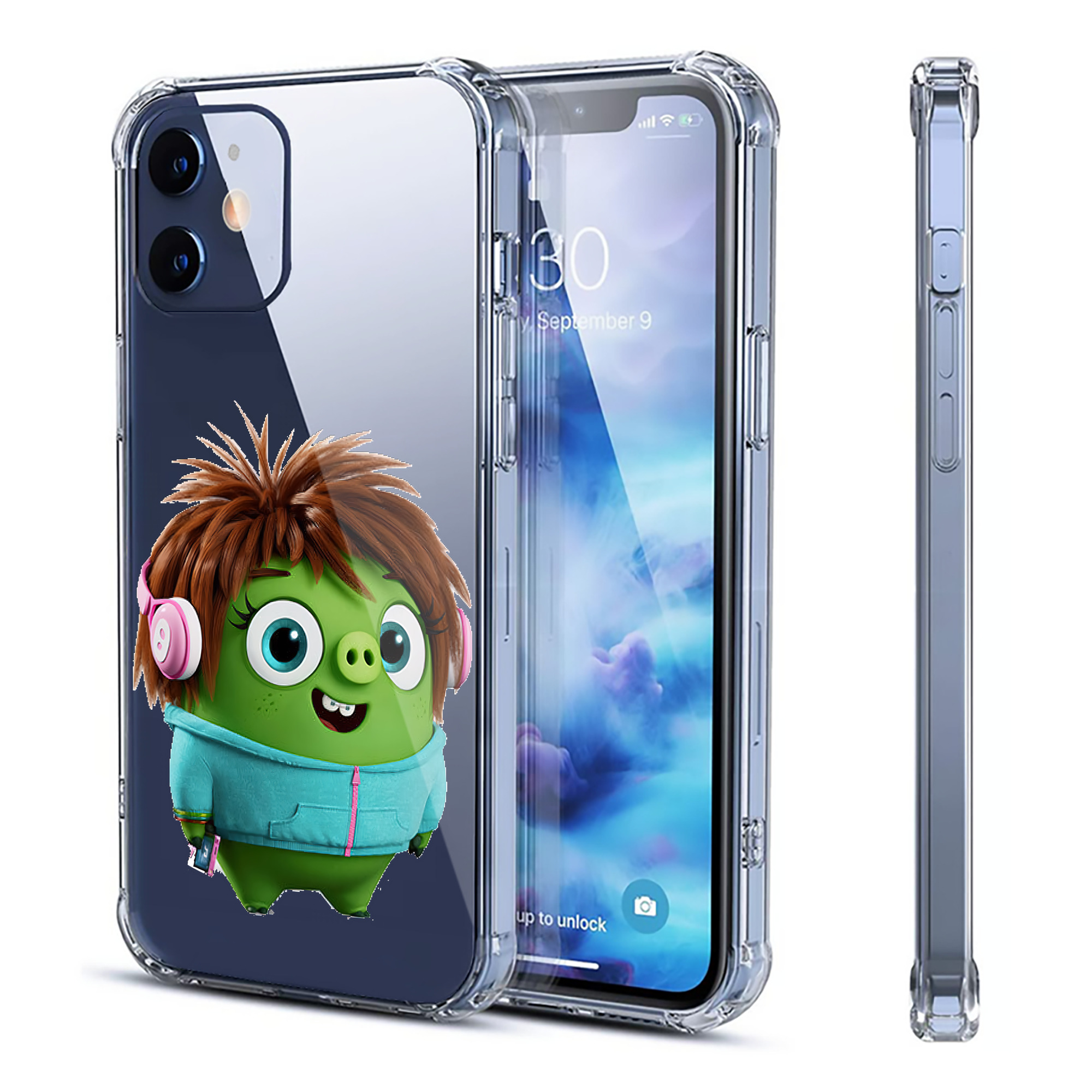 （画像用） Angry Birds アングリーバード 【iPhone 12シリーズ対応】透明スマホケース（クリアソフトケース）